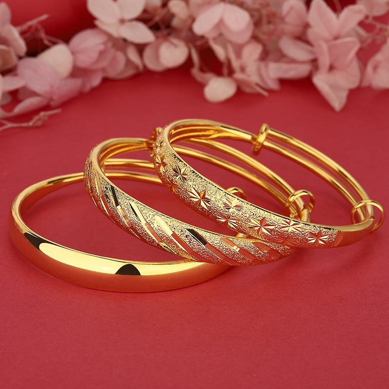 Photography Yellow - Brazalete ancho de mujer de oro