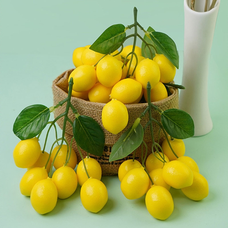 Photography Yellow - Ramas de limón artificiales, pincho de