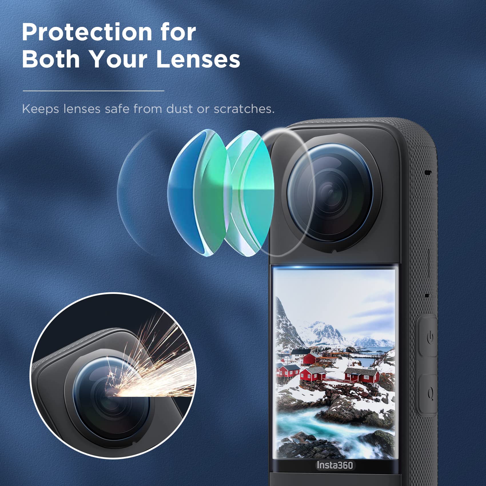 Protector de lente para Insta3 - Insta360 Camera X3 reseña y precio